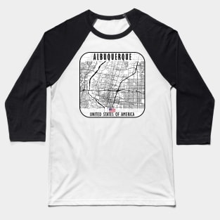 Albuquerque Map USA Baseball T-Shirt